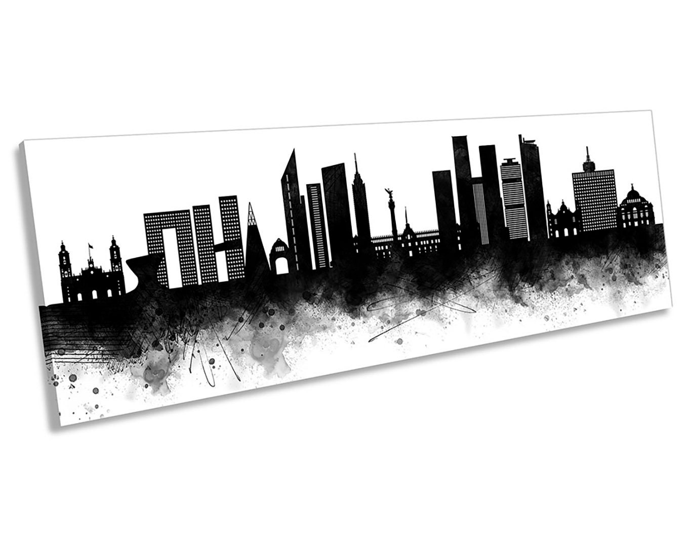Mexico City Abstract City Skyline Panorama CANVAS WALL ART Etsy UK