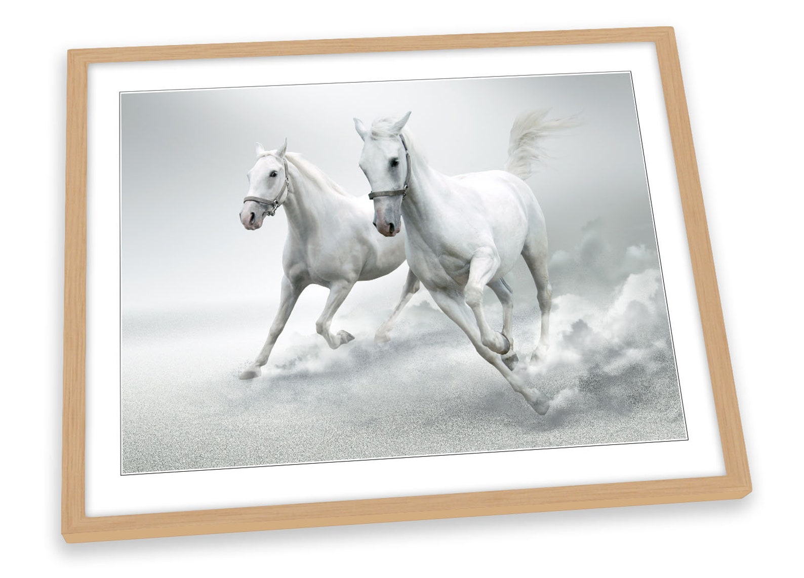 White Horses Stallion FRAMED ART PRINT Image Poster Artwork Etsy France