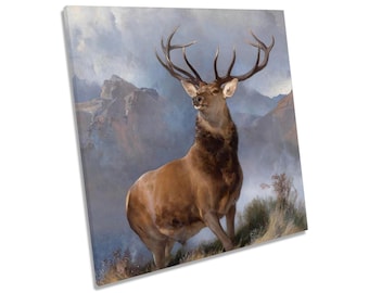 Monarch of the Glen Edwin Henry Landseer CANVAS WALL ART Square Print