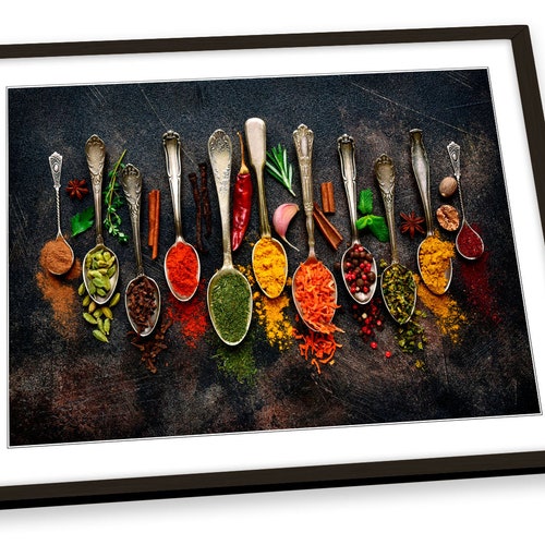 Spoons Spices Kitchen Modern CANVAS WALL ART Picture Print Etsy