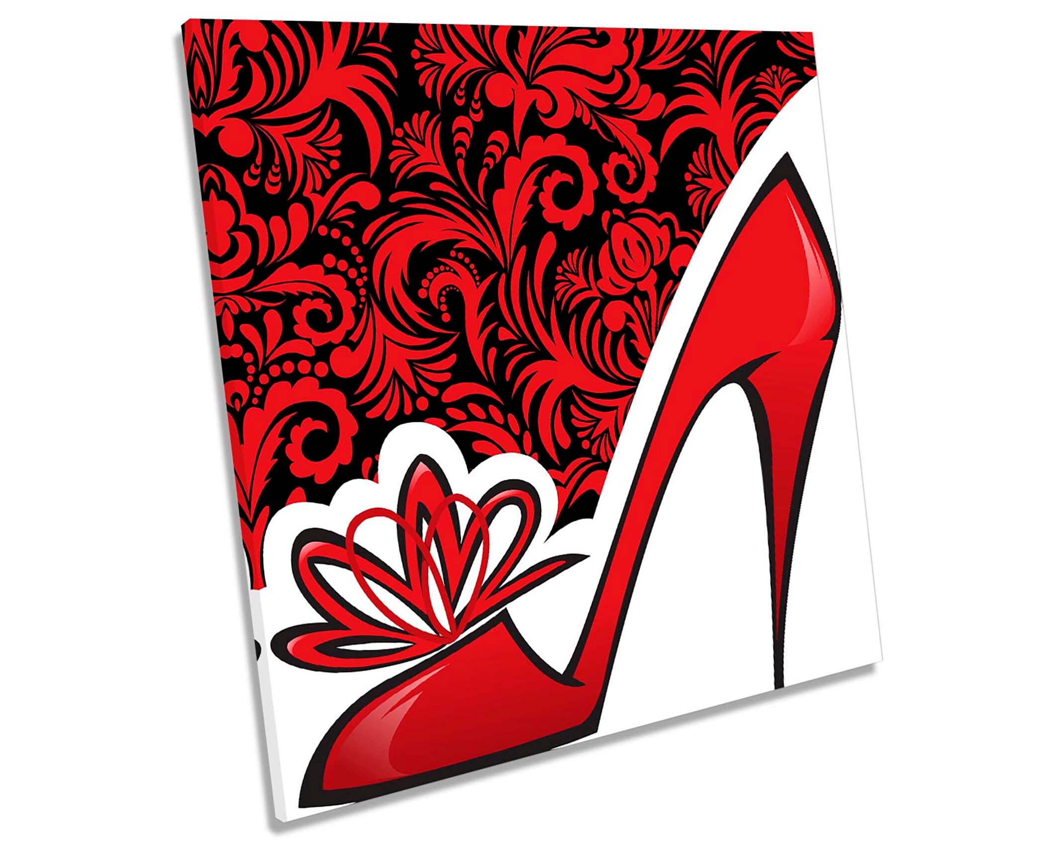 Fashion High Heels Roses Picture CANVAS WALL ART Square Print Etsy UK