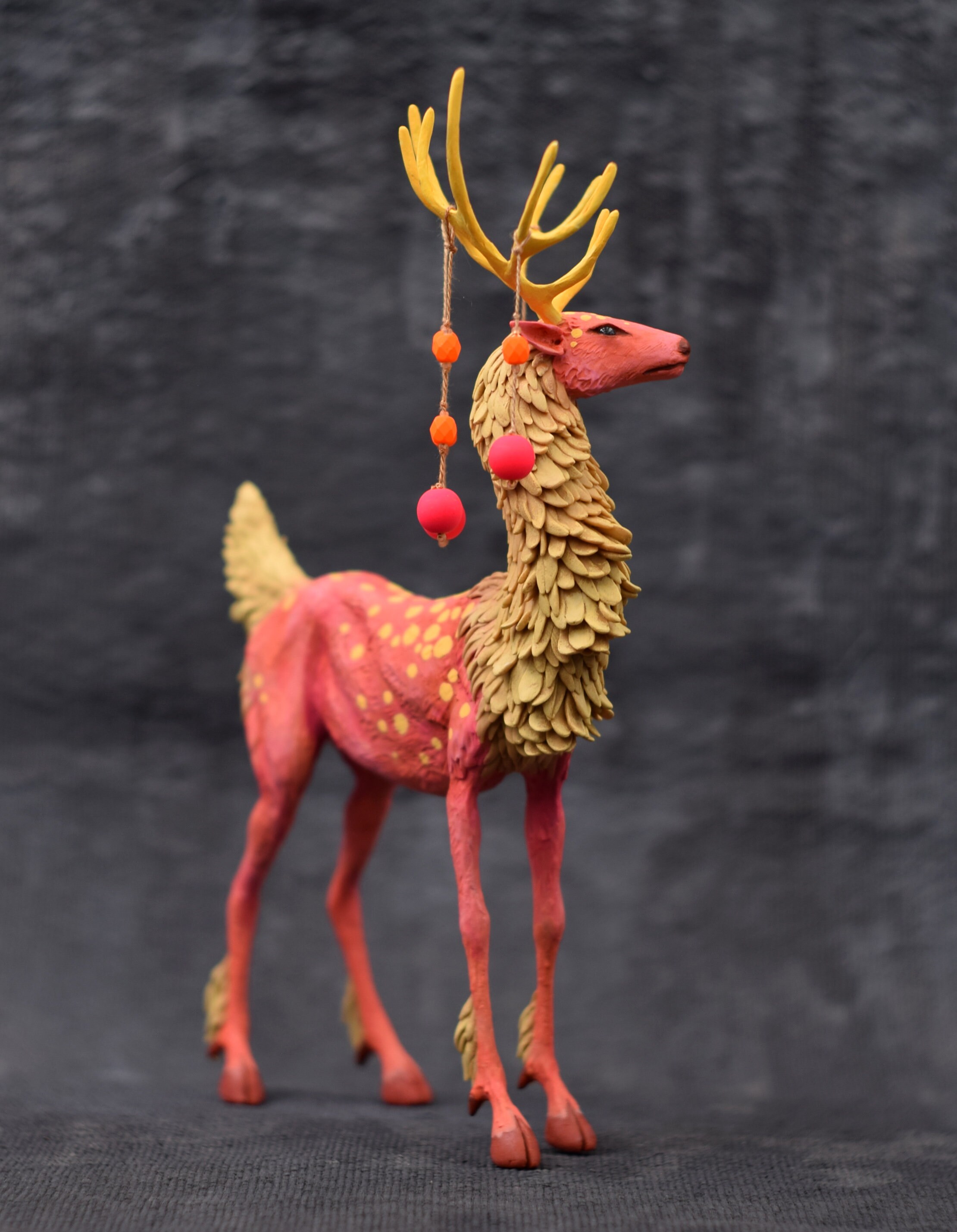 Pink deer Etsy