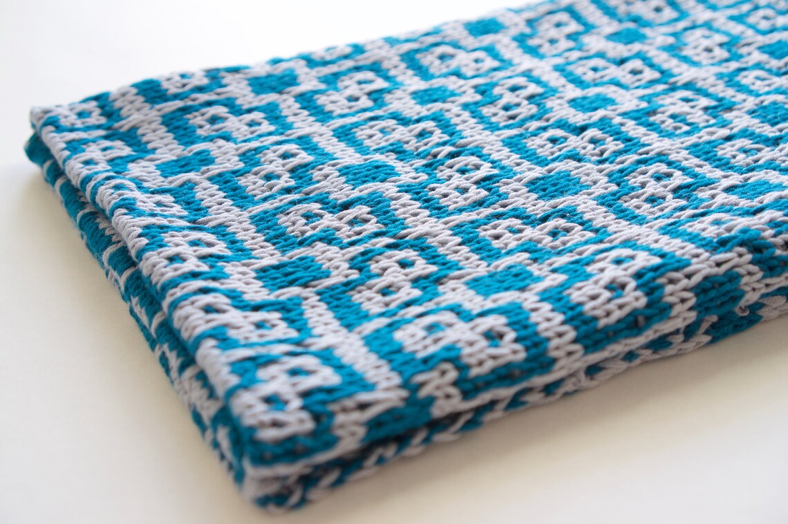 Baby Blanket Knitting Pattern Mosaic Knitting Pattern Swaddle Blanket