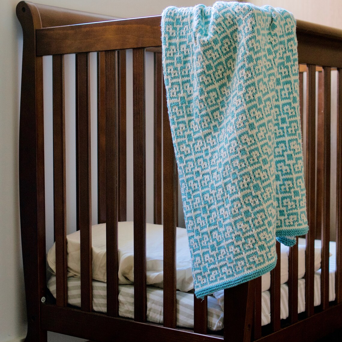 Baby Blanket Knitting Pattern Mosaic Knitting Pattern Swaddle Blanket