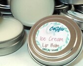 Ice Cream Lip Balm - Unsweetened, Natural Lip Balm, Beeswax Lip Balm, Lip Balm Tin, Flavored Lip Balm, Shower Favors, Birthday Gift
