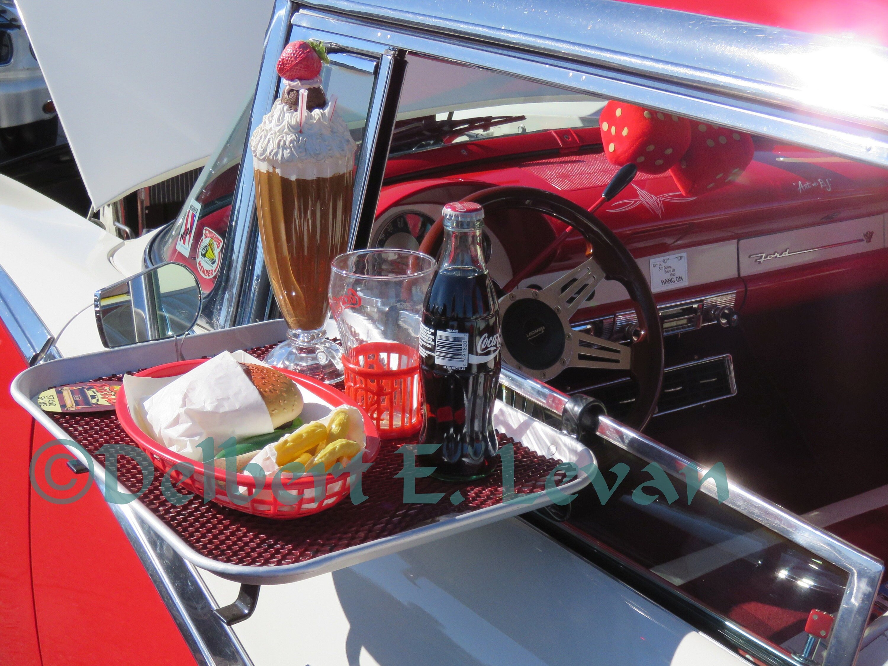 Vintage Retro Car Hop Window Serving Tray with Food & Drink. Etsy