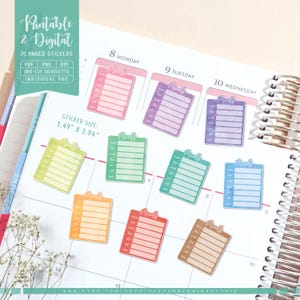 Meals Printable Planner Stickers, Meals Digital Stickers, Pre-Cropped PNG, Printable PDF, Silhouette & Cricut Files, Journal Stickers
