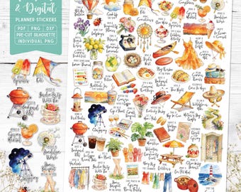 Pegatinas imprimibles y digitales para la lista de deseos de mayo