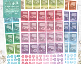 Pegatinas para el planificador de lectura de Kindle: imprimibles y digitales (PDF, Cricut, Silhouette Studio, PNG precortado para Goodnotes)