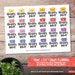 Happy Mail Printable Planner Stickers Watercolor Stickers - Etsy