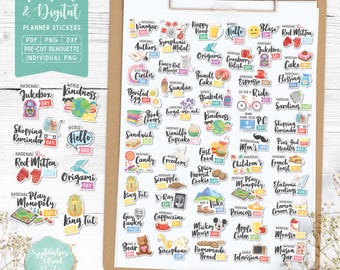 November Wacky Holidays Planner Stickers: Printable & Digital (PDF, Cricut, Silhouette Studio, Pre-Cropped PNG for Goodnotes)