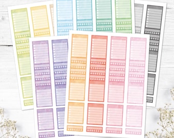 Naklejki do planera bocznego: do druku i w wersji cyfrowej (PDF, Cricut, Silhouette Studio, wstępnie przycięte pliki PNG dla Goodnotes)