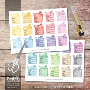 Doctor Appointment Printable Planner Stickers, Doctor Planner Stickers, Medical Stickers, Watercolor Planner Stickers, Cut File image 3