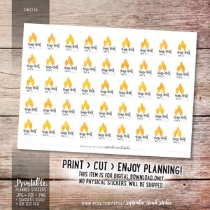 Gas Bill Printable Planner Stickers, Gas Bill Stickers, Watercolor ...