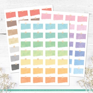Agenda imprimable Autocollants Notes aquarelles, Notes autocollantes, Papier à lettres, Autocollants numériques, Erin Condren, Cricut