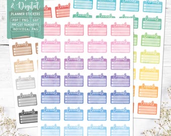 Errands Planner Stickers: Printable & Digital (PDF, Cricut, Silhouette Studio, Pre-Cropped PNG for Goodnotes)