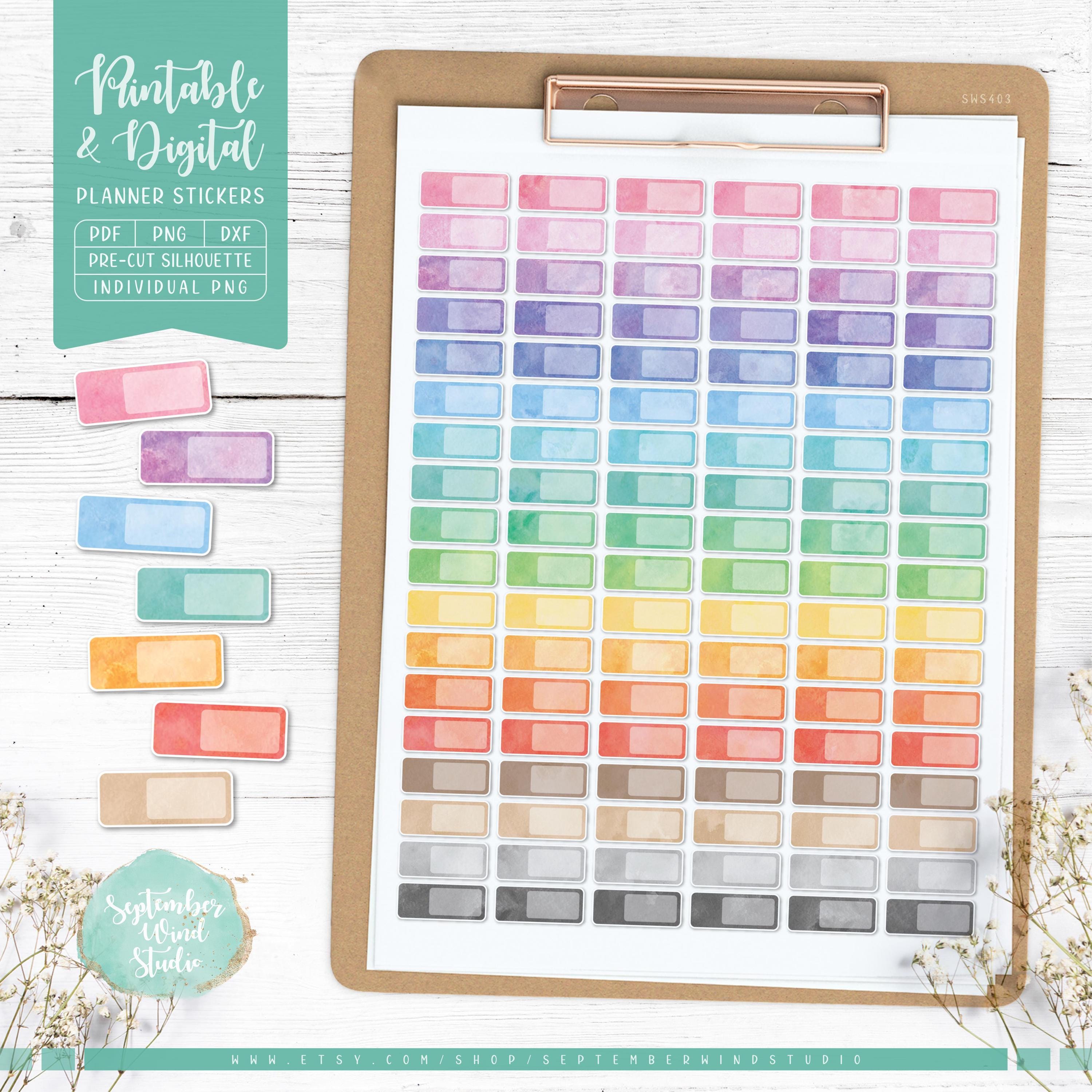 Blank Label Planner Stickers: Printable & Digital (PDF, Cricut ...