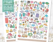 Everyday Icons Planner Stickers: Printable & Digital (PDF, Cricut, Silhouette Studio, Pre-Cropped PNG for Goodnotes)