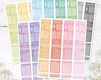 Naklejki do planowania ćwiczeń: do druku i w wersji cyfrowej (PDF, Cricut PNG, Silhouette Studio, wstępnie przycięte PNG dla Goodnotes)