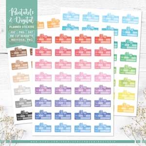 Afdrukbare en digitale plannerstickers lesrooster, klastracker, afdrukbare pdf, Cricut png, individuele png, silhouet, Goodnotes