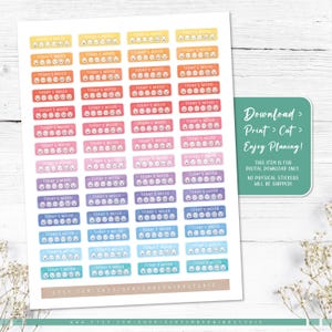 Mood Tracker Planner Stickers: Printable & Digital (PDF, Cricut, Silhouette Studio, Pre-Cropped PNG for Goodnotes) image 4