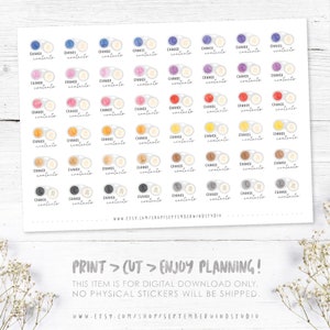 Change Contacts Printable Planner Stickers, Contact Lenses Stickers ...