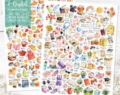 Everyday Life Digital Planner Stickers, Printable Stickers, Goodnotes, Pre-Cropped PNG, PDF, Cricut, Silhouette Studio