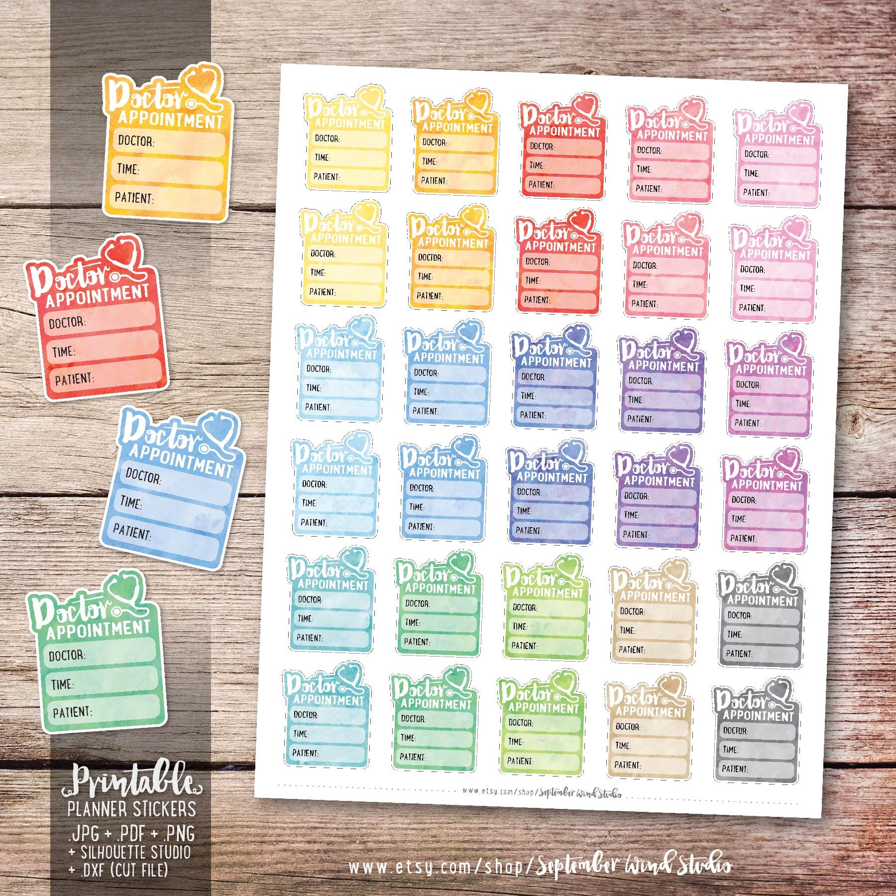 Doctor Appointment Printable Planner Stickers Doctor Planner | Etsy