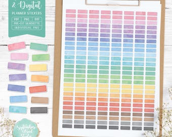Mini Blank Label Printable & Digital Planner Stickers