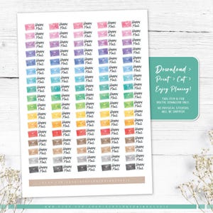 Happy Mail Printable Planner Stickers, Happy Mail Digital Stickers, Pre ...