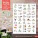Yearly Holidays Printable Planner Stickers, Watercolor Stickers, Holiday Printable Stickers, Cut File 