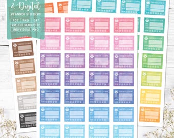 Pegatinas del planificador de audiolibros: imprimibles y digitales (PDF, Cricut, Silhouette Studio, PNG precortado para Goodnotes)