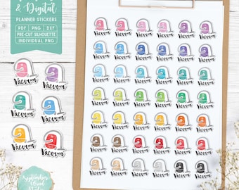 Vacuum Cleaning Planner Stickers: Printable & Digital (PDF, Cricut, Silhouette Studio, Pre-Cropped PNG for Goodnotes)