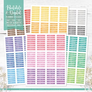 June Date Covers Printable & Digital Planner Stickers, Date Numbers Labels, Printable PDF, Cricut PNG, Individual PNG, Journal Stickers