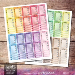 Spending Printable Planner Stickers, Watercolor Spending Stickers, Sidebar Planner Stickers, Erin Condren Planner, Cut File