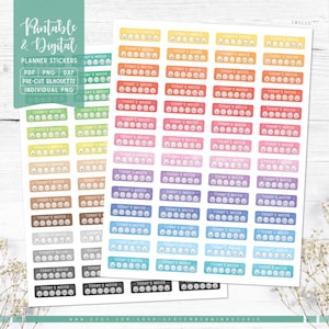 Heutige Stimmung druckbare & digitale Planer-Aufkleber, Stimmungs-Tracker, druckbare PDF, Cricut PNG, individuelle PNG, Silhouette, Goodnotes