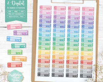 Bill Due Printable Planner Stickers, Bill Due Digital Stickers, Bill Due Labels, Pre-Cropped PNG, Printable PDF, Silhouette & Cricut Files