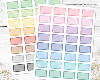 Pegatinas de acuarela para planificador: imprimibles y digitales (PDF, Cricut, Silhouette Studio, PNG precortado para Goodnotes)