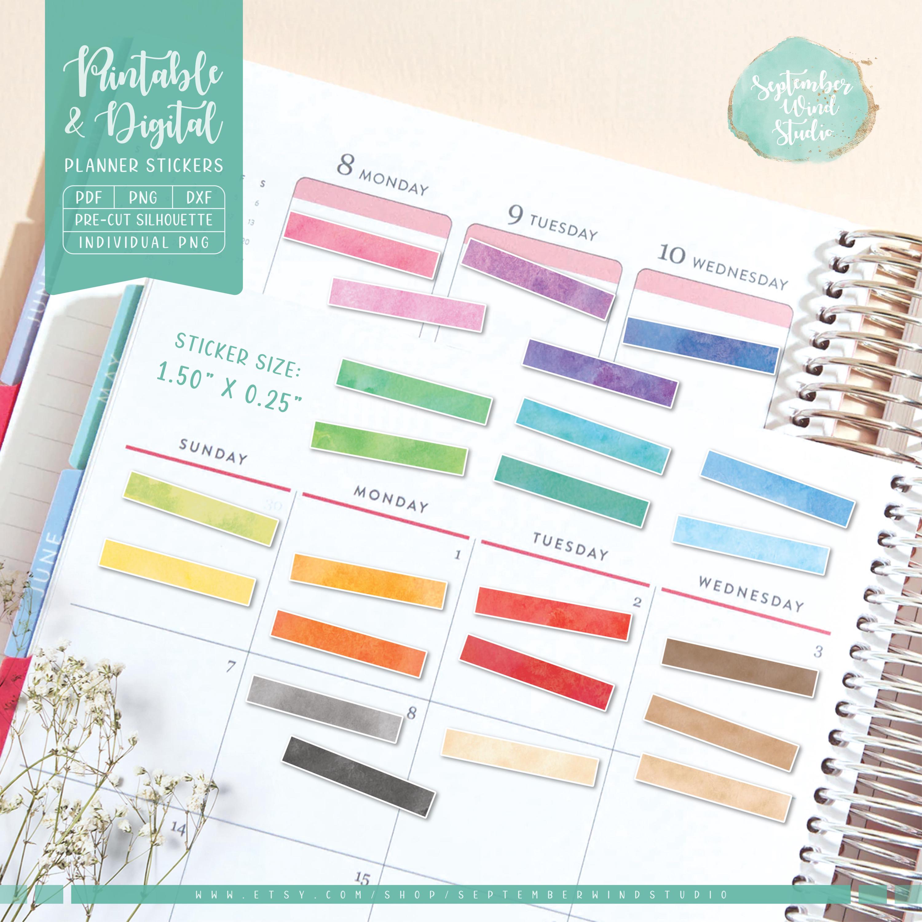 Copy Header Printable Blank Watercolor Headers: Printable & Digital (PDF, Cricut, Silhouette ...