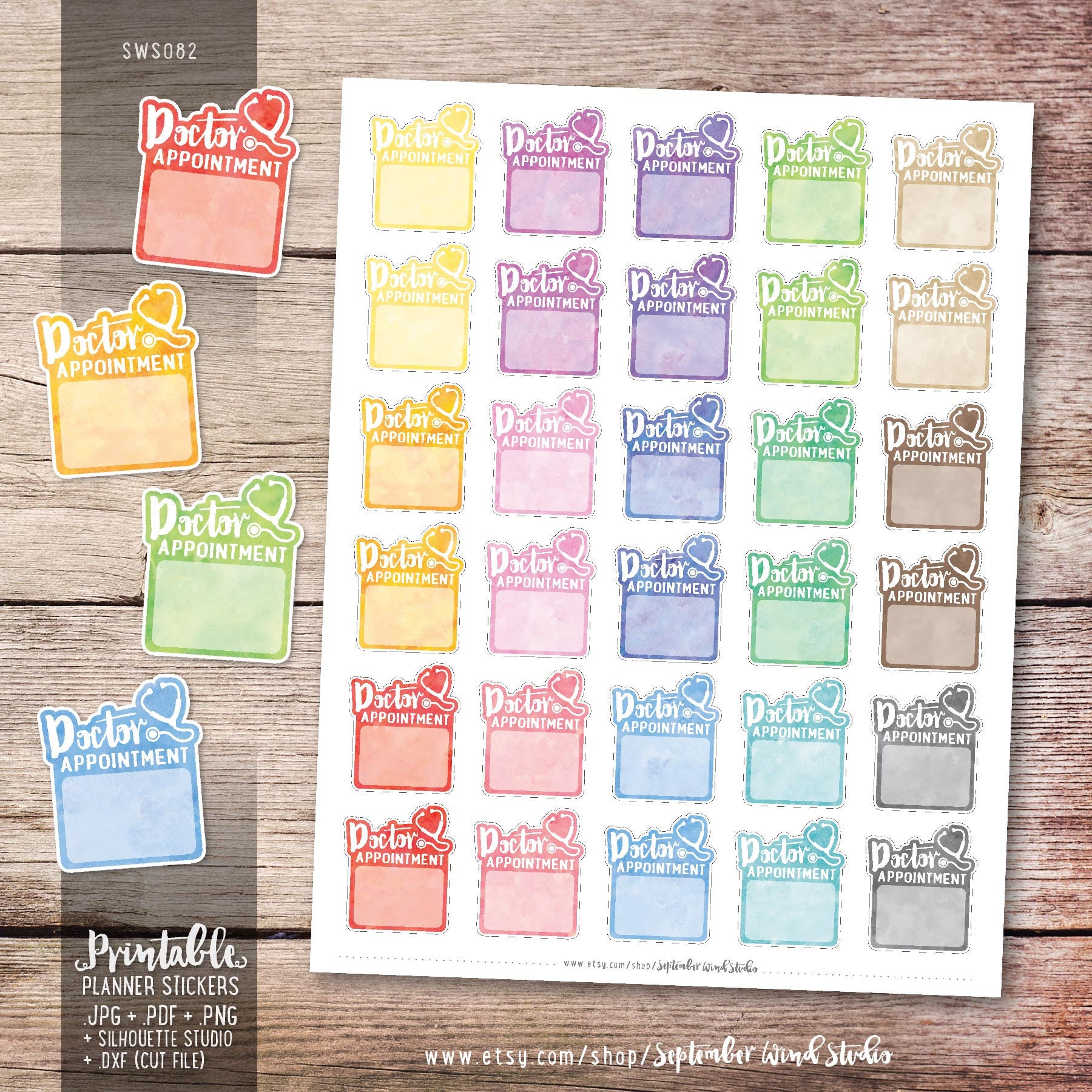 Doctor Appointment Printable Planner Stickers Doctor Planner | Etsy