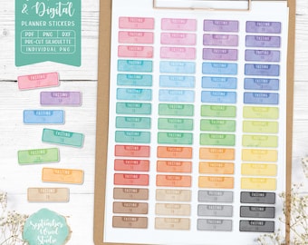 Planer stickers för fastande: Utskrivbara och digitala (PDF, Cricut, Silhouette Studio, förbeskuren PNG för Goodnotes)
