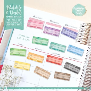 Online-Bestellverfolgung druckbare und digitale Planer-Aufkleber, druckbare PDF, Cricut PNG, individuelle PNG, Journalaufkleber, Goodnotes