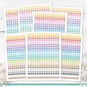 Aquarell Formen druckbare & digitale Aufkleber, zugeschnittene PNG, druckbare PDF, Silhouette Studio, Cricut, individuelle PNG