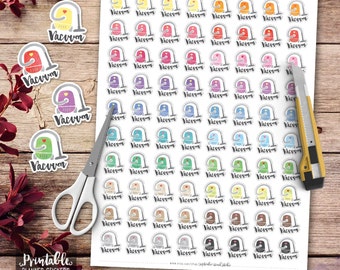 Vacuum Printable Planner Stickers, Watercolor Vacuum Stickers, Vacumm Stickers, Erin Condren Planner Stickers, Cut Files