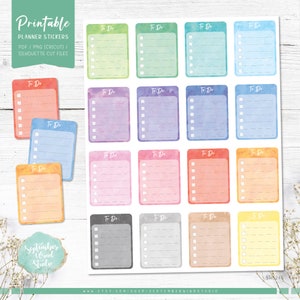 To Do imprimable Planner Stickers, To Do List Planner Stickers, Stickers aquarelle, Erin Condren LifePlanner Stickers, Couper des fichiers