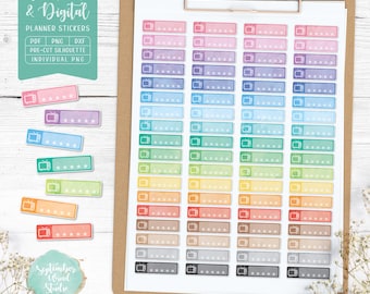 Stickers televisieplanner: afdrukbaar en digitaal (pdf, Cricut png, Silhouette Studio, voorgesneden png-bestand voor Goodnotes)