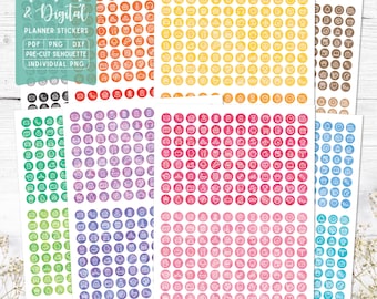 Planner Sticker: Druckbar & digital (PDF, Cricut, Silhouette Studio, Pre-Cropped PNG für Goodnotes)