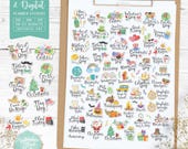 Yearly Holiday Planner Stickers: Printable & Digital (PDF, Cricut, Silhouette Studio, Pre-Cropped PNG for Goodnotes)