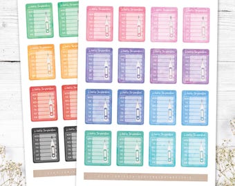 Weekly Temperature Planner Stickers: Printable & Digital (PDF, Cricut, Silhouette Studio, Pre-Cropped PNG for Goodnotes)