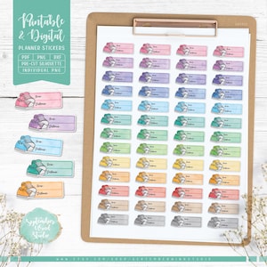 Running Tracker Printable Planner Stickers, Running Tracker  Digital Stickers, Pre-Cropped PNG, Printable PDF, Silhouette & Cricut Files